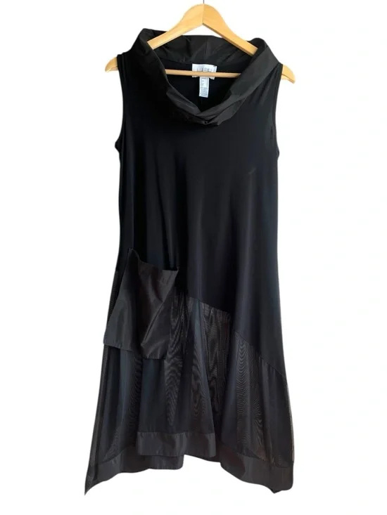 Joseph Ribkoff Black Sleeveless Mock Neck Tunic Top Pocket Size 10 - Picture 15 of 15